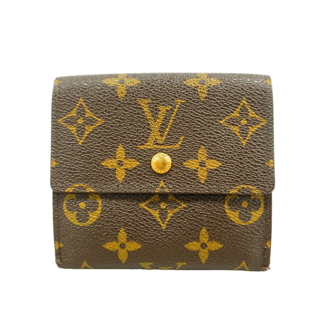 Louis Vuitton Tri-fold Wallet Monogram Portefeuille Elise M61654 Brown Women's