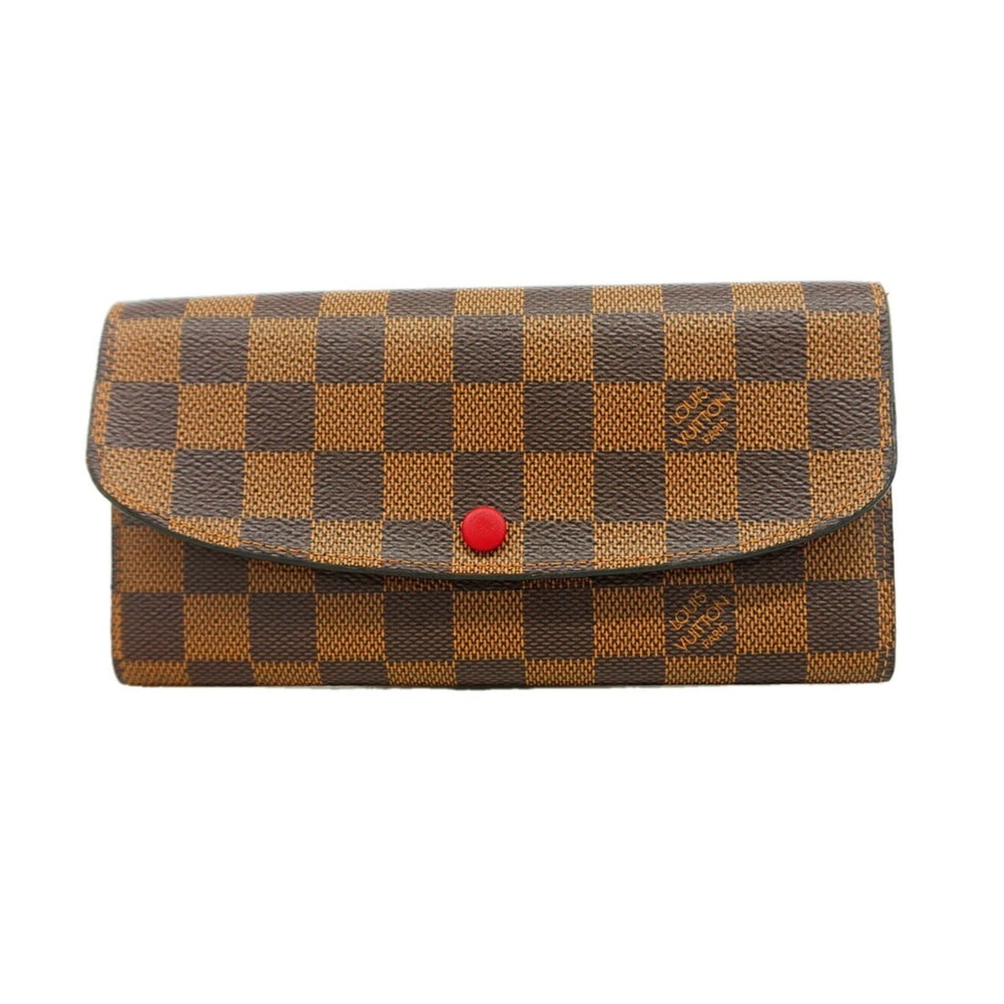 Louis Vuitton Damier Portefeuille Emilie Long Wallet N63544 Rouge (Ladies): --- Catalog ---Category: SizeSize (HxWxD): 10.5cm x 19cm x 1cm / 4.13'' x 7.48'' x 0.39''Category: DesignType: Long wallet (bi-fold)Color: RougeGender: WomenCategory: GeneralMPN: N63544Brand: Louis Vu