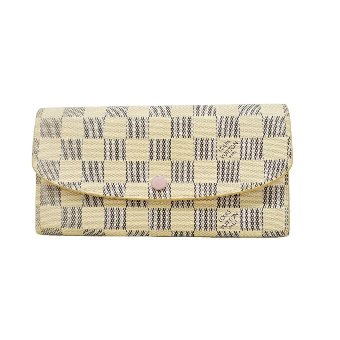 Louis Vuitton Damier Azur Portefeuille Emilie Long Wallet N41625 Rose Ballerine (Women's)