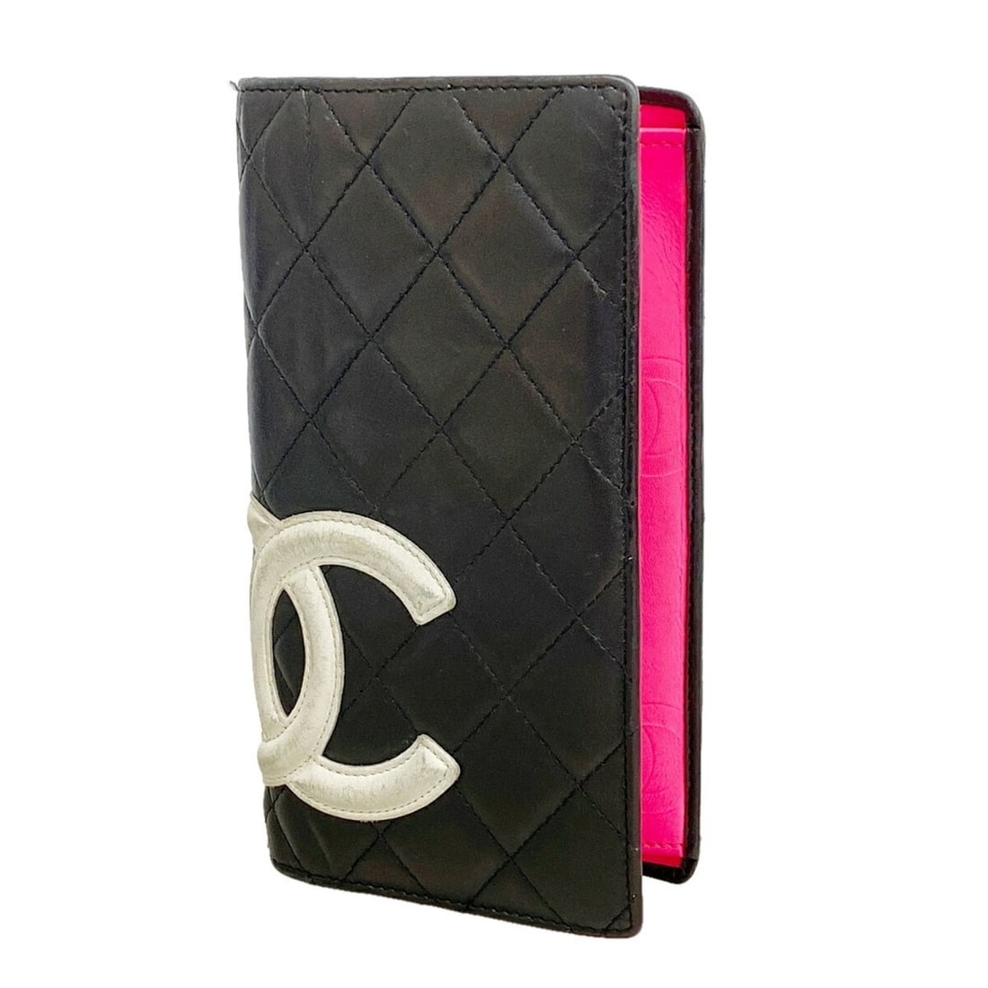 Chanel Cambon Lambskin Long Wallet, Black, Women's: --- Catalog ---Category: SizeSize (HxWxD): 18.5cm x 10.5cm x 2cm / 7.28'' x 4.13'' x 0.78''Category: DesignType: Long wallet (bi-fold)Color: BlackGender: WomenMaterial: Leather Leather/Fur Type: Lambs