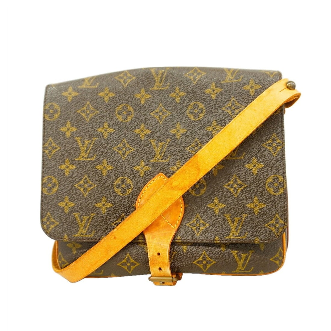 Louis Vuitton Monogram Cartouchiere GM Shoulder Bag M51252 Brown Women's