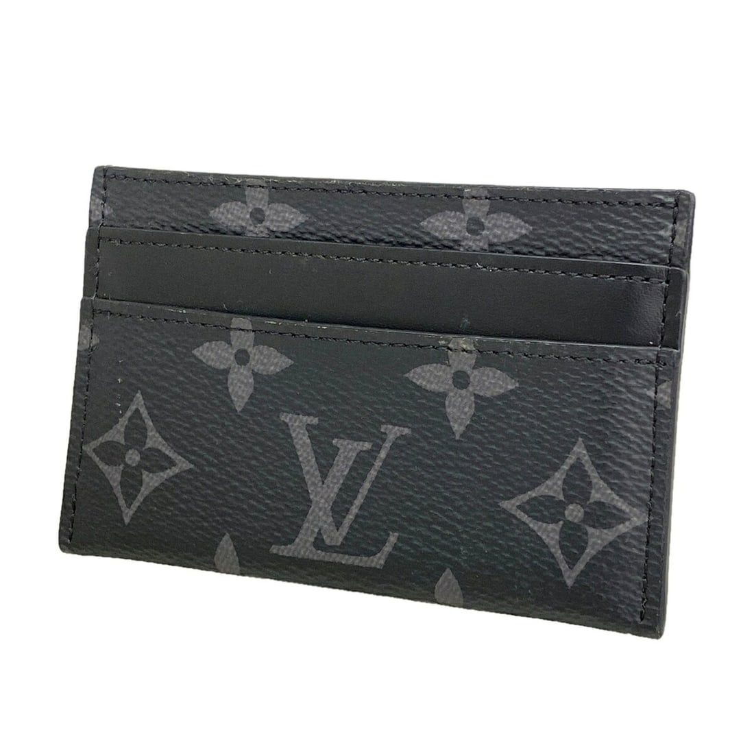 Louis Vuitton Business Card Holder/Card Case, Monogram Eclipse, Portecartes Double, M62170, Black,: --- Catalog ---Category: DesignType: Card caseColor: BlackGender: MenCategory: GeneralMPN: M62170Brand: Louis VuittonCategory: Physical PropertiesSize (HxWxD): 7cm x 11cm x 5mm / 2.75'' x 4.33'' x 0.1