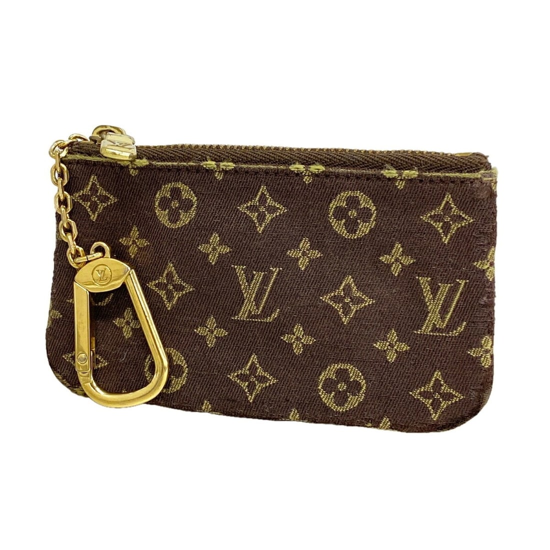 Louis Vuitton Monogram Mini Lin Pochette Clé M95230 Ebene Wallet/Coin Case for Men and Women