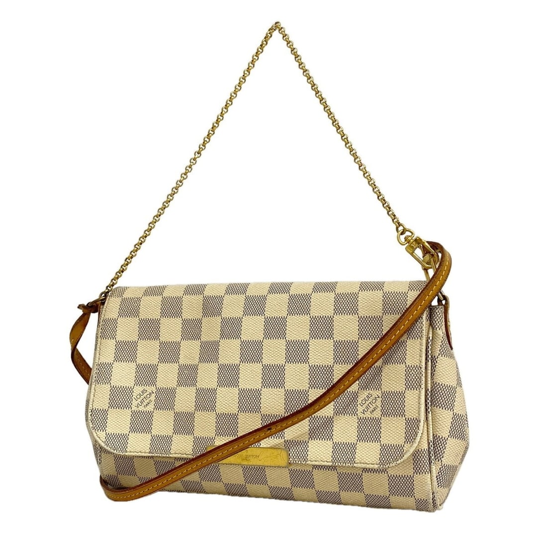 Louis Vuitton Damier Azur Favorite MM Handbag N41275 White 2-way bag for women: --- Catalog ---Category: SizeSize (HxWxD): 15cm x 24cm x 5cm / 5.9'' x 9.44'' x 1.96''Category: DesignType: HandbagColor: WhiteGender: WomenCategory: GeneralMPN: N41275Brand: Louis Vuitton--- Item Lis