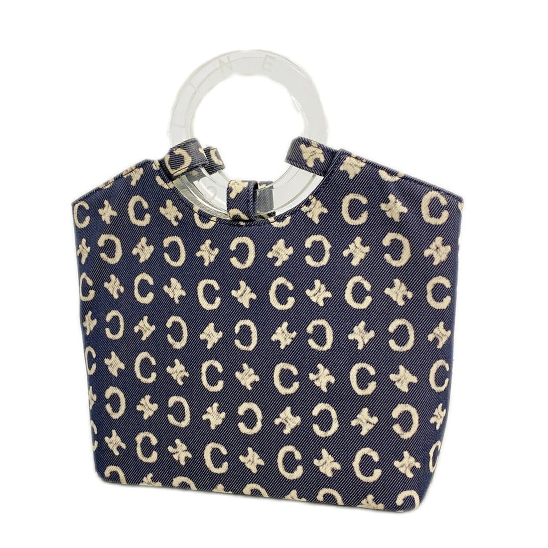 Celine C Macadam Denim Navy Handbag for Women