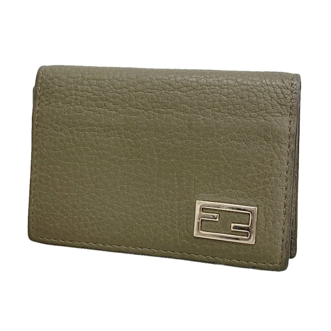 Fendi business card holder/card case, leather, gray, men's: --- Catalog ---Category: DesignType: Card caseColor: GrayGender: MenMaterial: Leather Category: GeneralBrand: FendiCategory: Physical PropertiesSize (HxWxD): 7.5cm x 11cm x 1cm / 2.95'' x 4.33'' x 0.3