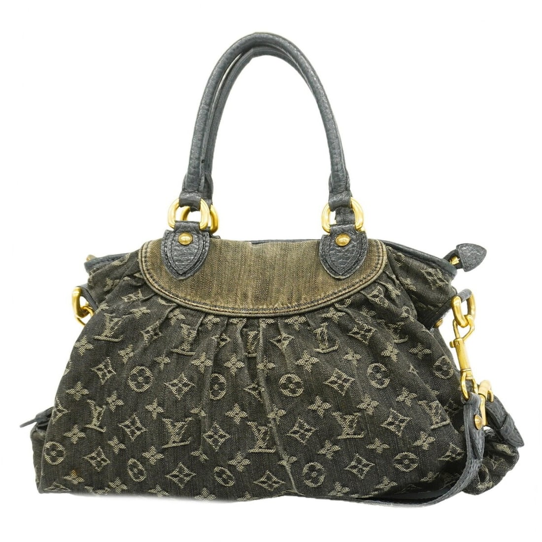 Louis Vuitton Monogram Denim Neo Cavie MM Handbag M95351 Noir 2-way bag for women