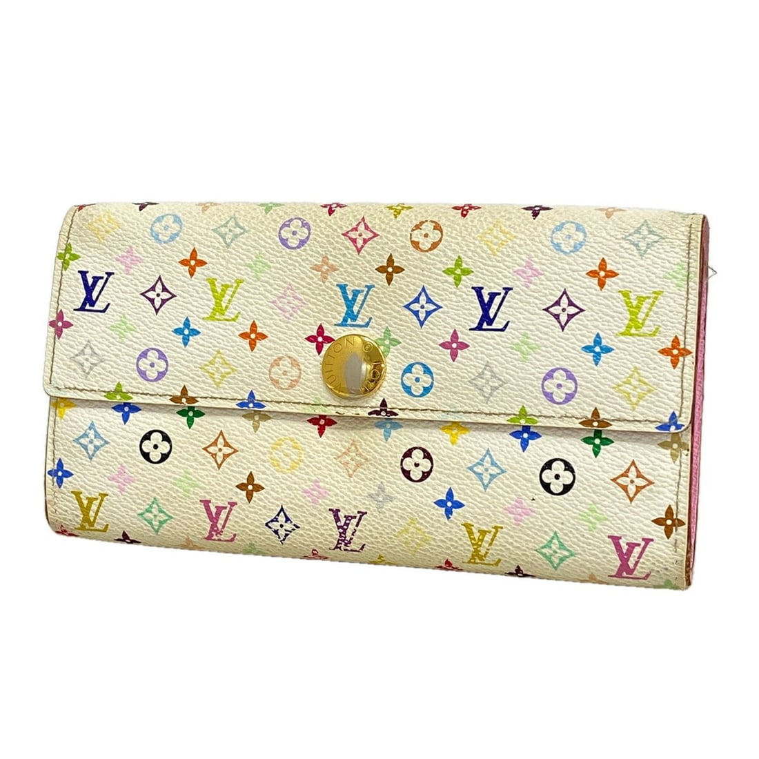 Louis Vuitton Monogram Multicolor Portefeuille Sarah Long Wallet M93744 Blanc Rich Ladies (1 of 15)