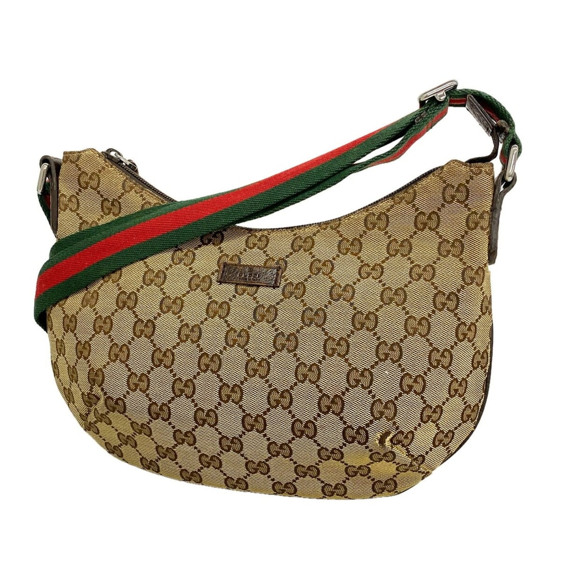 Gucci GG Canvas Sherry Line Shoulder Bag 192756 Brown Women's
