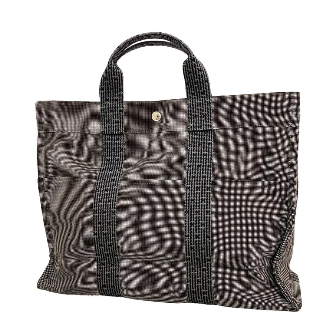 Hermes Herline MM Canvas Tote Bag, Gray, Men's & Women's: --- Catalog ---Category: SizeSize (HxWxD): 31.5cm x 43cm x 11cm / 12.4'' x 16.92'' x 4.33''Category: DesignType: Tote bagColor: GrayGender: Men,WomenMaterial: Canvas Hardware Color: SilverCategory: Ge