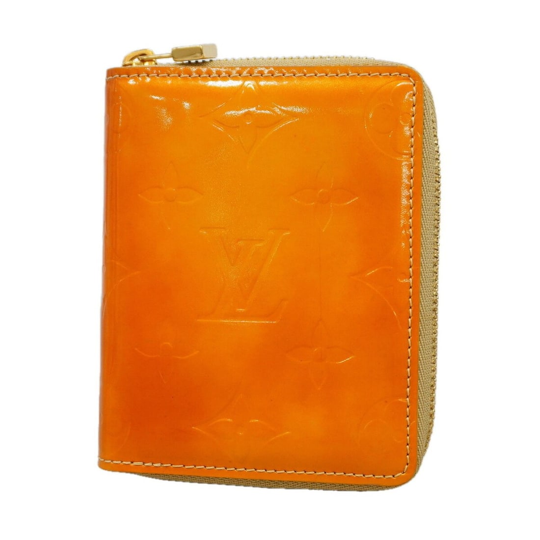 Louis Vuitton Vernis Bloom Wallet M91015 Beige Women's