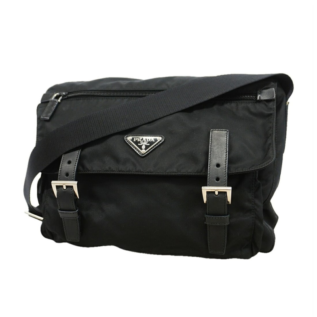 Prada Tessuto Nylon Shoulder Bag, Black, Women's: --- Catalog ---Category: SizeSize (HxWxD): 27cm x 27.5cm x 10cm / 10.62'' x 10.82'' x 3.93''Category: DesignType: Shoulder bagColor: BlackGender: WomenMaterial: Nylon Hardware Color: SilverCategory: G