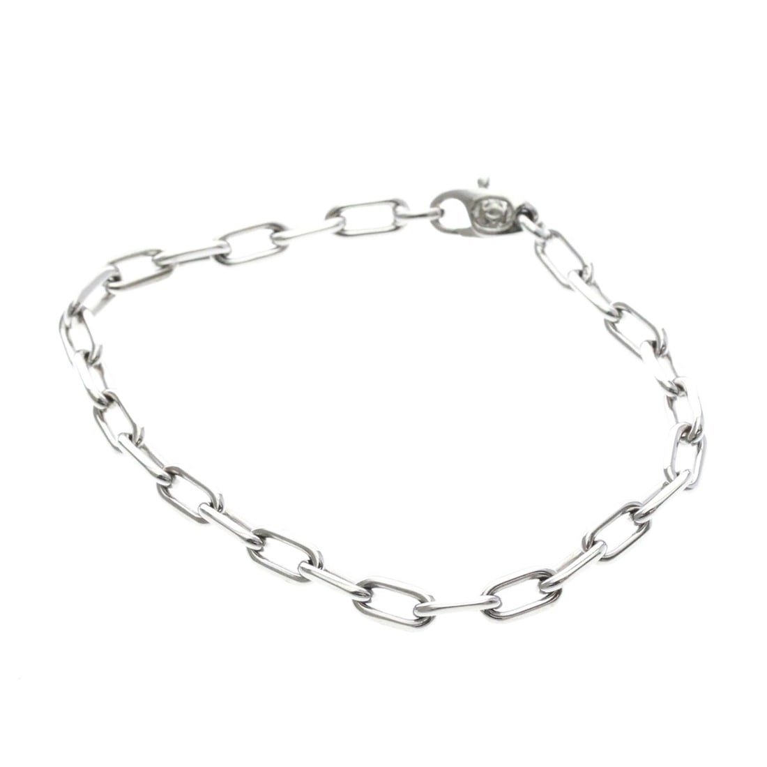 Cartier Spartacus Bracelet White Gold (18K) No Stone Charm Bracelet Silver: --- Catalog ---Category: SizeWidth: 5cm / 1.96''Length: 17.5cm / 6.88''Weight: 14.3g / 0.5oz.Category: DesignType: Charm braceletColor: SilverMetal: White GoldStone: No StoneStyle: FashionGender: Wome