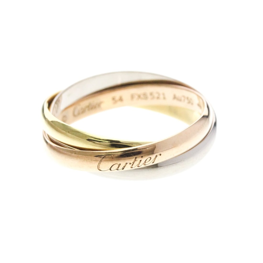 Cartier Trinity Ring Yellow Gold (18K),Pink Gold (18K),White Gold (18K) Fashion No Stone Band Ring (1 of 9)