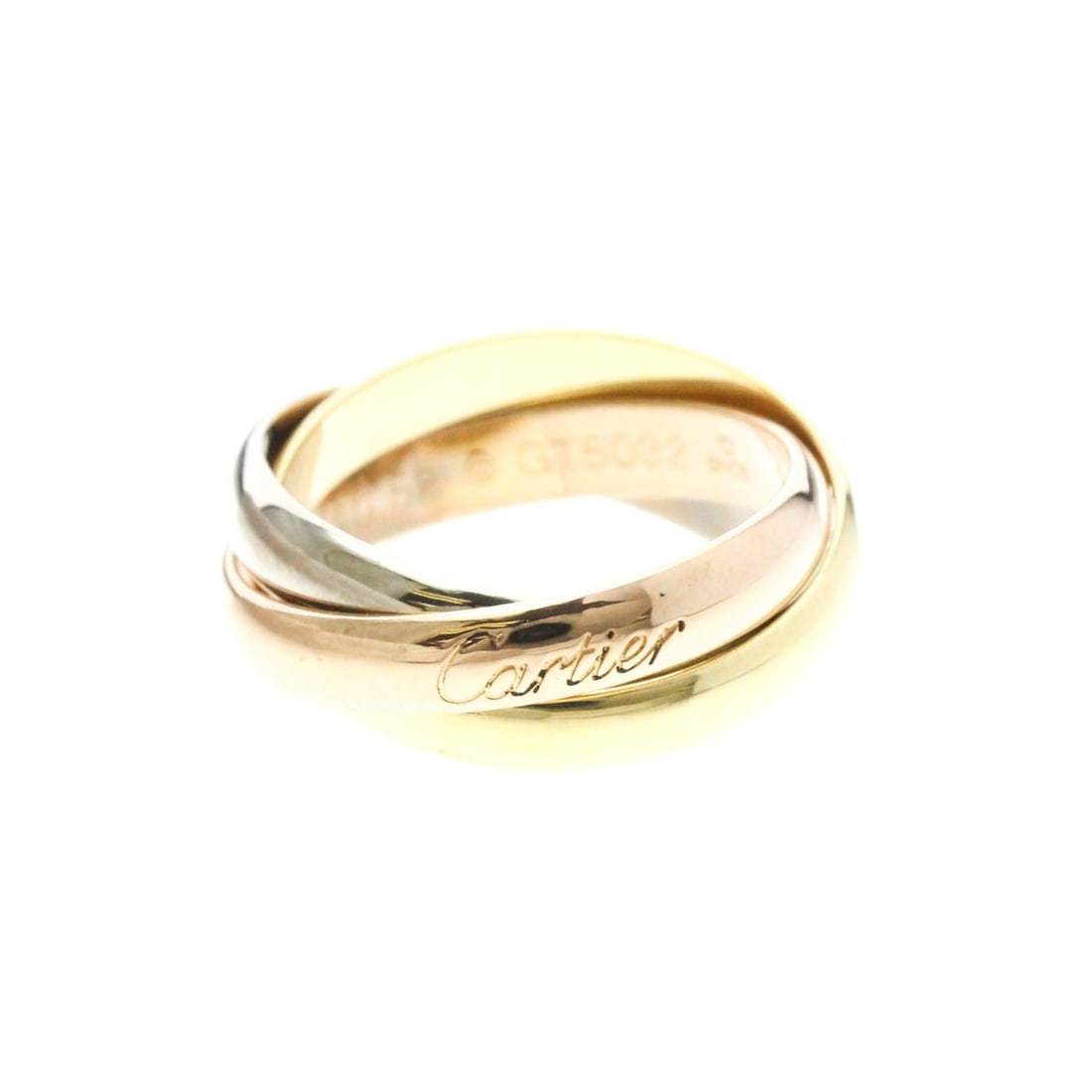 Cartier Trinity Ring Yellow Gold (18K),Pink Gold (18K),White Gold (18K) Fashion No Stone Band Ring (1 of 14)