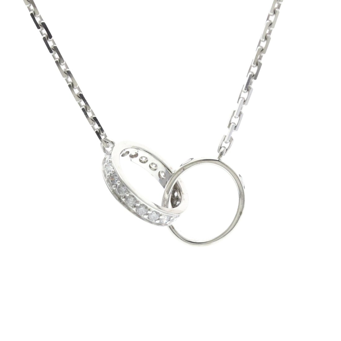 Cartier Baby Love Diamond Necklace White Gold (18K) Diamond Men,Women Fashion Pendant Necklace: --- Catalog ---Category: SizeWeight: 6.8g / 0.23oz.Neck Circumference: 39 cm - 44 cm / 15.35'' - 17.32''Category: DesignColor: SilverMetal: White GoldStone: DiamondStyle: FashionGender: Men,WomenMater