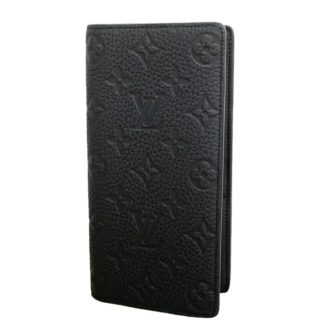 Louis Vuitton Monogram Taurillon Portefeuille Brazza Long Wallet M69038 Black Men's