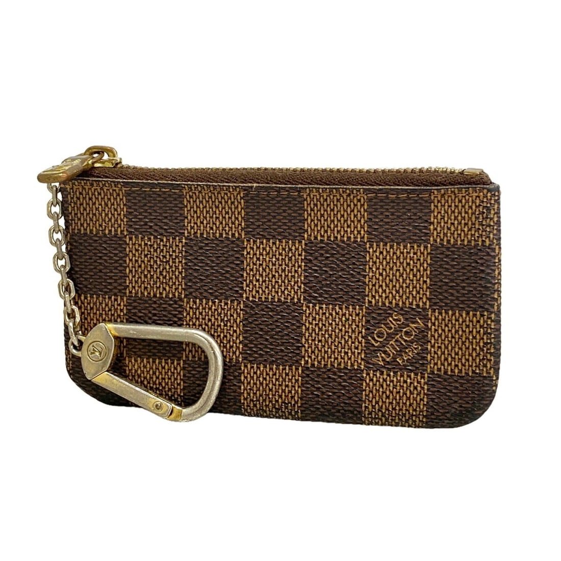 Louis Vuitton Damier Pochette Clé N62658 Ebene Wallet/Coin Case for Men and Women
