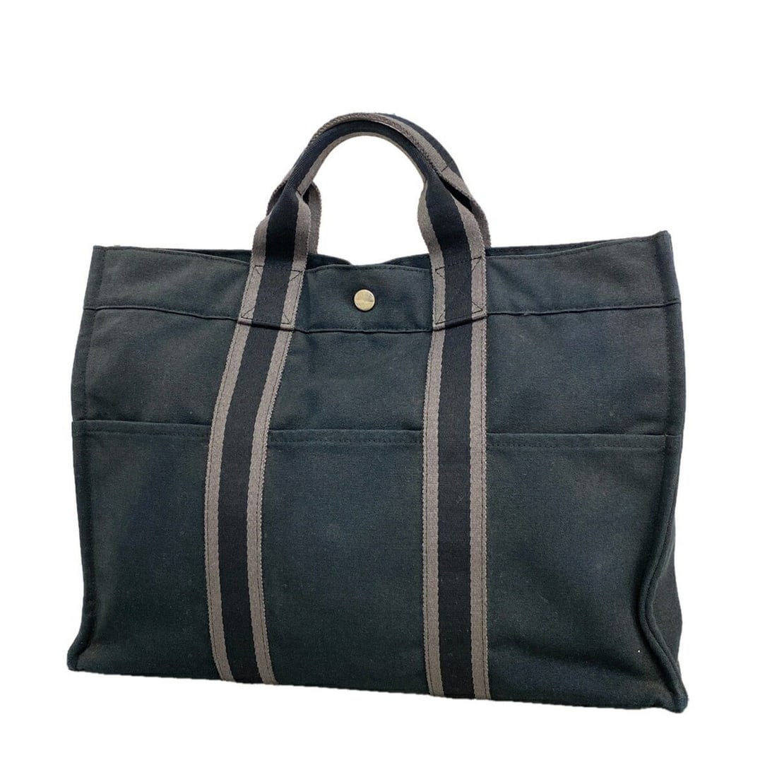 Hermes Fourre-Tout MM Canvas Tote Bag, Black, for Men and Women: --- Catalog ---Category: SizeSize (HxWxD): 32cm x 43cm x 10cm / 12.59'' x 16.92'' x 3.93''Category: DesignType: Tote bagColor: BlackGender: Men,WomenMaterial: Canvas Hardware Color: SilverCategory: Ge
