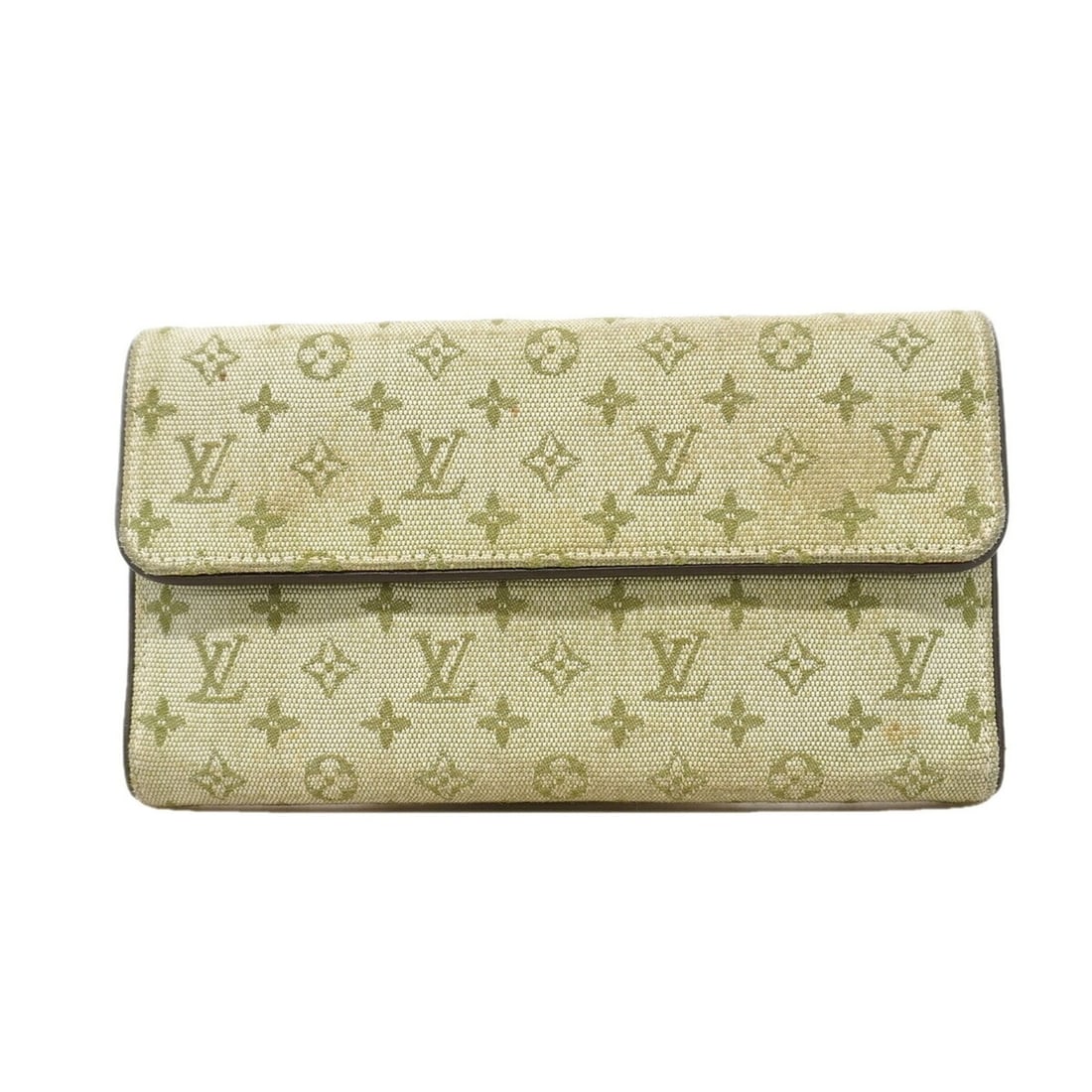 Louis Vuitton Tri-fold Long Wallet Monogram Mini Portefeuille Tresor International M92243 Khaki