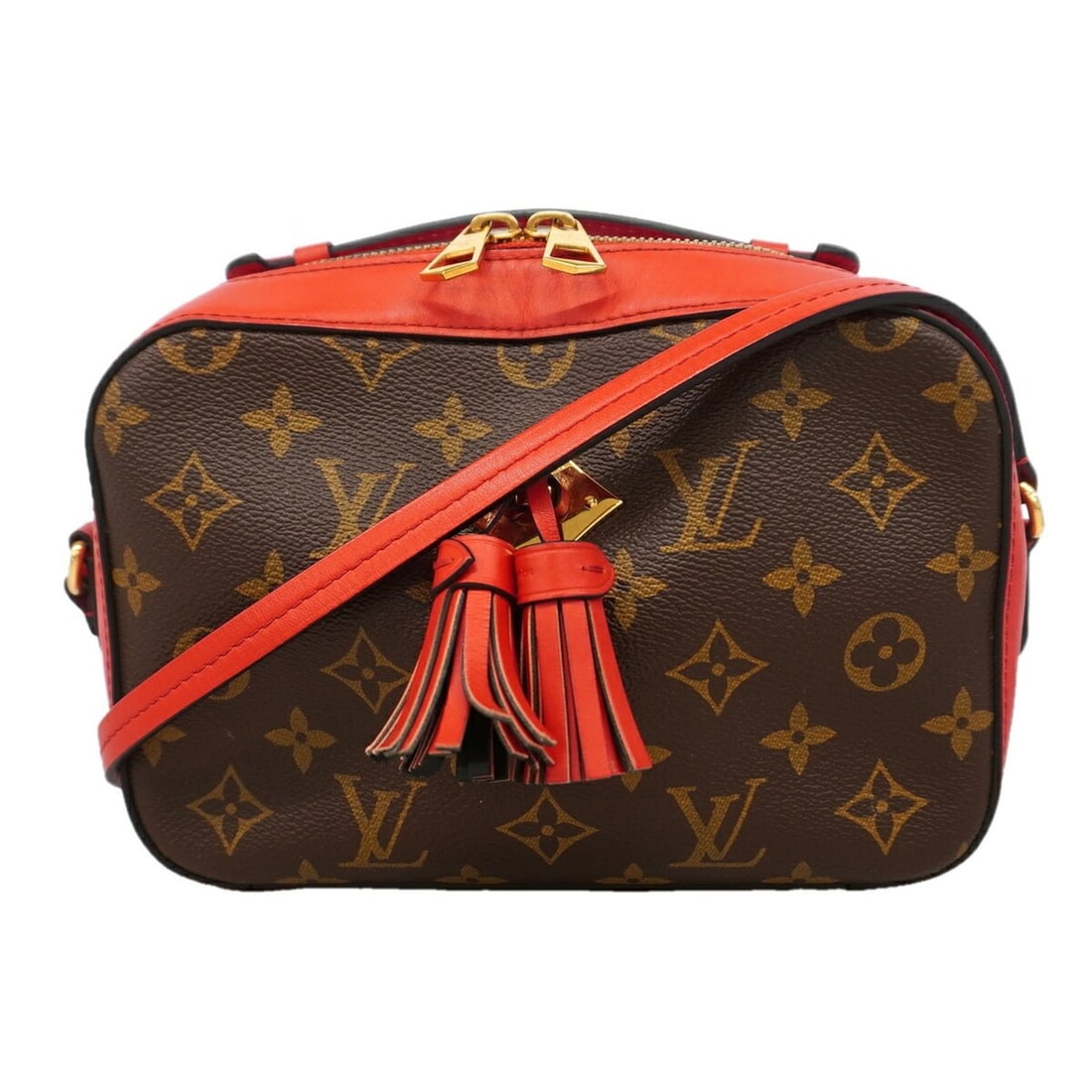 Louis Vuitton Monogram Saint-Onge Shoulder Bag M43556 Brown Coquelicot (Women's)