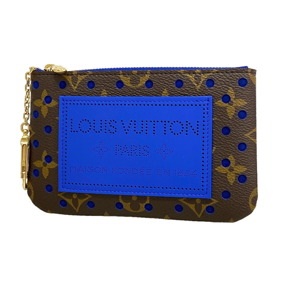 Louis Vuitton Pochette Monogram Perfo Clé S M29002 Brown Neon Wave Men's Women's