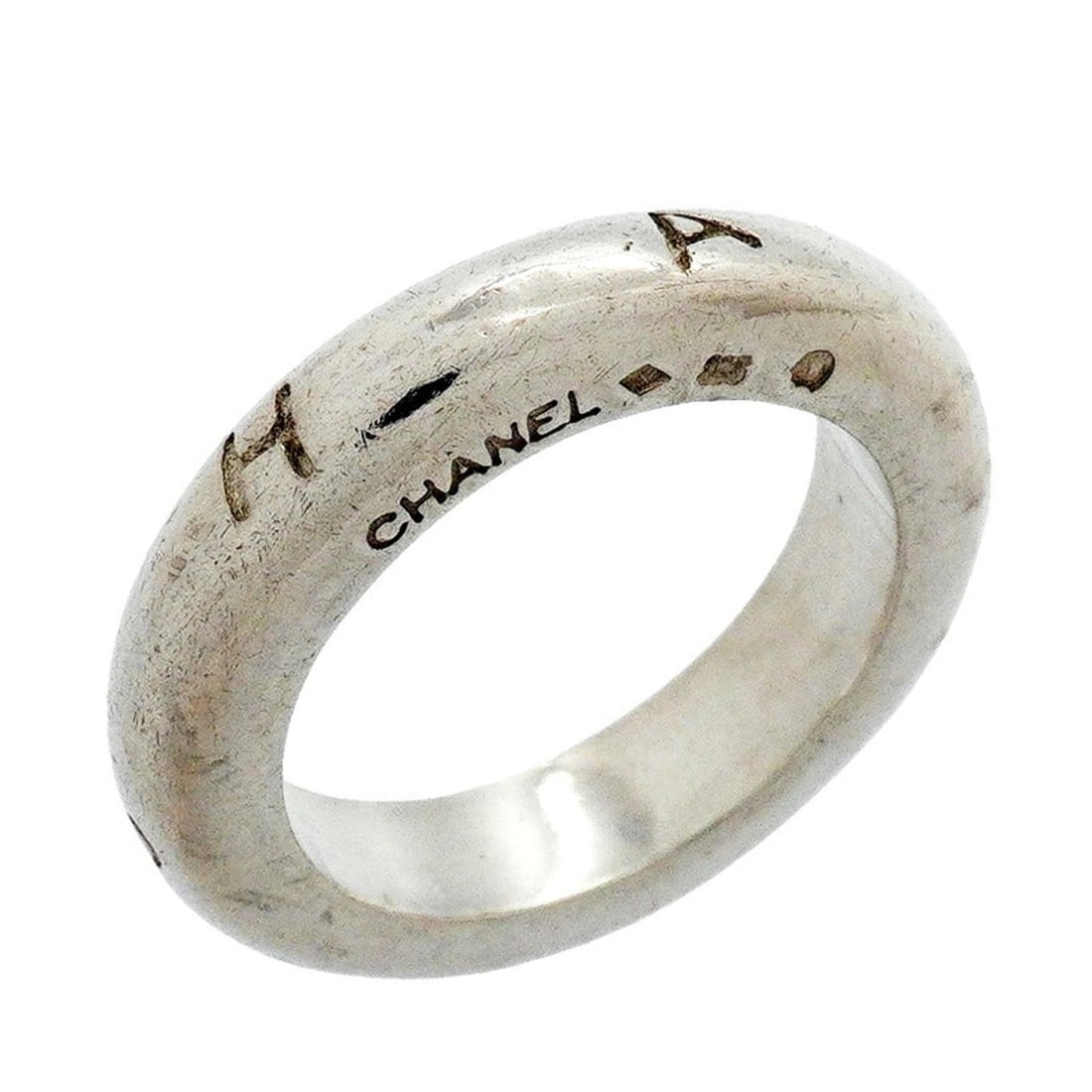 Chanel ring, sterling silver 925, size 12.5, women's.: --- Catalog ---Category: SizeJP Size: 12.5US Size: 6.5Category: DesignType: Band ringGender: WomenMaterial: Silver 925Category: GeneralBrand: Chanel--- Item List ---Section: ConditionRanking: Rank AB 