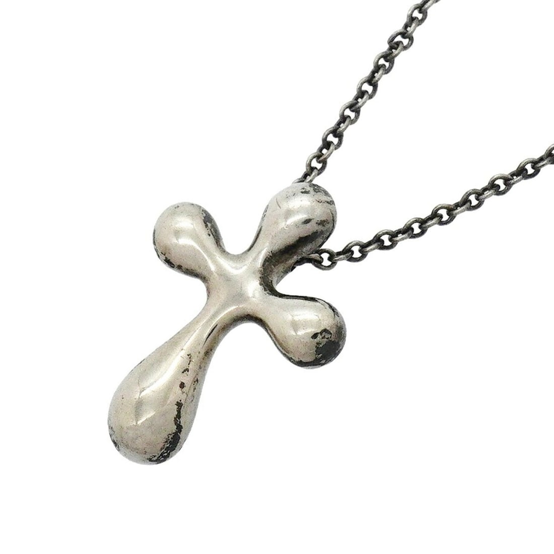 Tiffany & Co. Small Cross Necklace, Sterling Silver 925, Women's