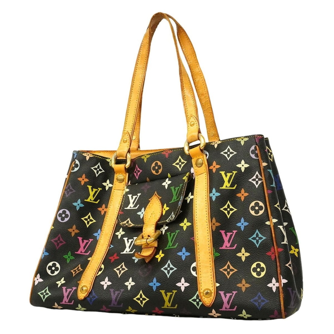 Louis Vuitton Monogram Multicolor Aurelia MM Tote Bag M40095 Noir (Women's)