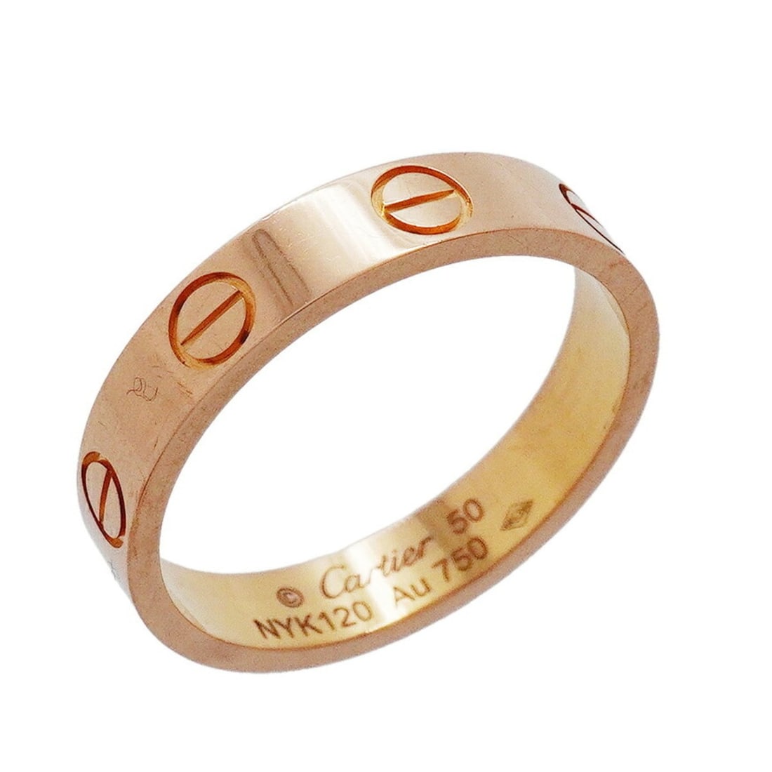 Cartier Mini Love Ring, 18K Pink Gold, Size 50, Women's