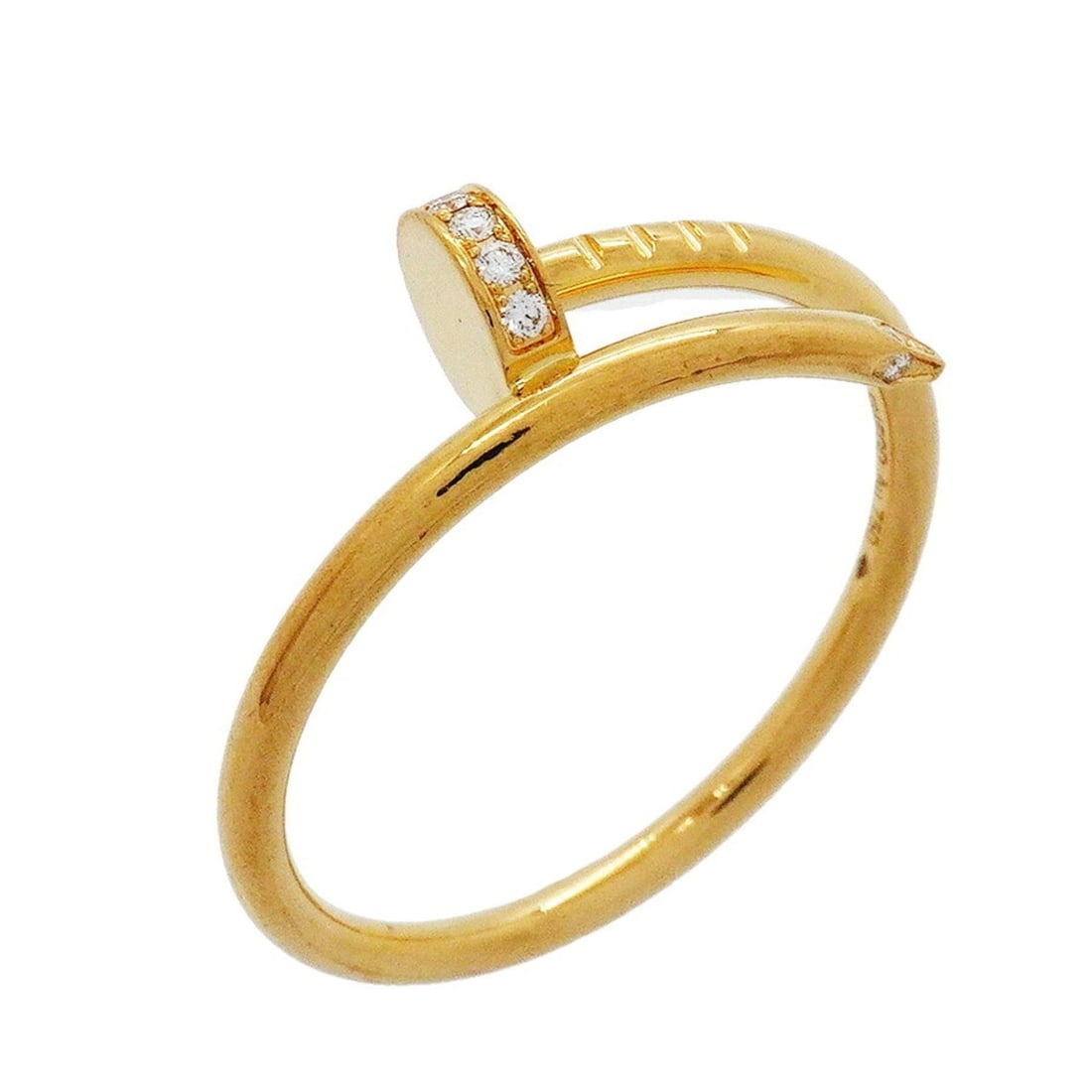 Cartier Juste un Clou Ring SM 18KYG Yellow Gold Diamond #61 Men's: --- Catalog ---Category: SizeUS Size: 10Brand Size: 61Category: DesignType: Band ringStone: DiamondGender: MenMaterial: Yellow gold (18K)Category: GeneralBrand: Cartier--- Item List ---Section: Condit