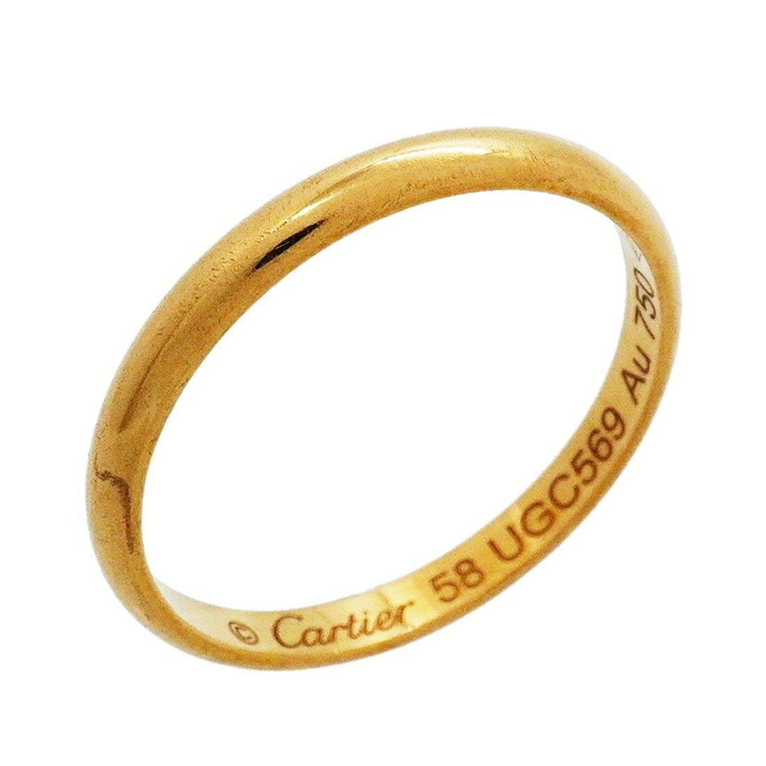 Cartier Classic Ring, 18K Yellow Gold, Size 58, Men's: --- Catalog ---Category: SizeUS Size: 9Brand Size: 58Category: DesignType: Band ringGender: MenMaterial: Yellow gold (18K)Category: GeneralBrand: Cartier--- Item List ---Section: ConditionRanking: Ran