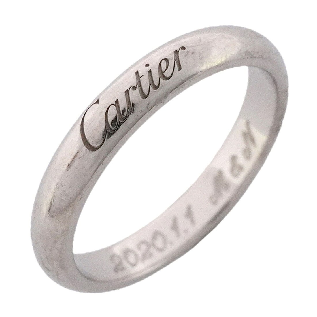 Cartier C de Ring, Pt950 Platinum, Size 49, Ladies'