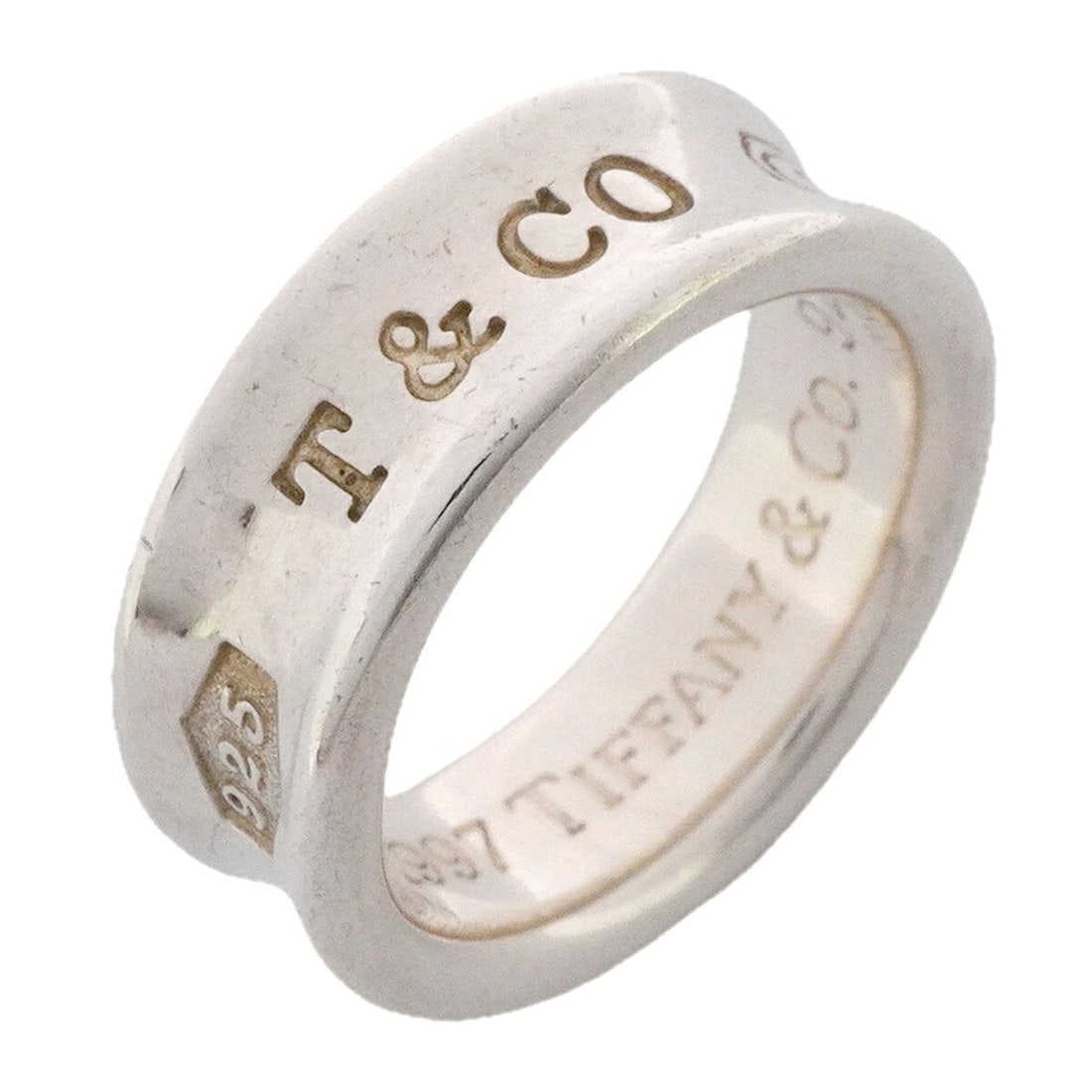 Tiffany & Co. Narrow Ring, Sterling Silver 925, Size 8.5, Women's: --- Catalog ---Category: SizeJP Size: 8.5US Size: 4.5Category: DesignType: Band ringGender: WomenMaterial: Silver 925Category: GeneralBrand: Tiffany--- Item List ---Section: ConditionRanking: Rank AB 