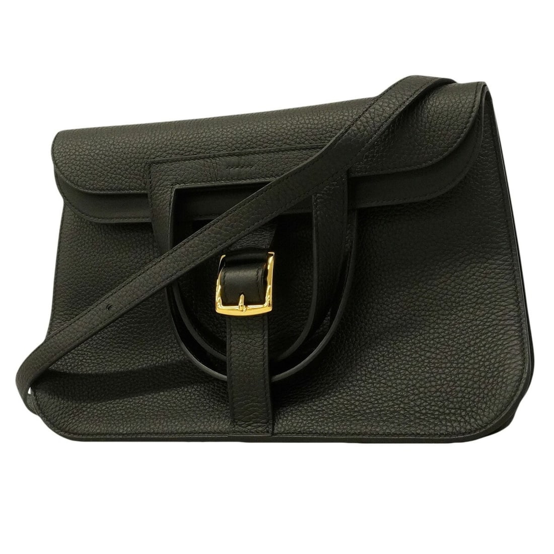 Hermes Handbag, Arzan 31, Taurillon Clemence Leather, Black, U Stamp, Women's, P3407300