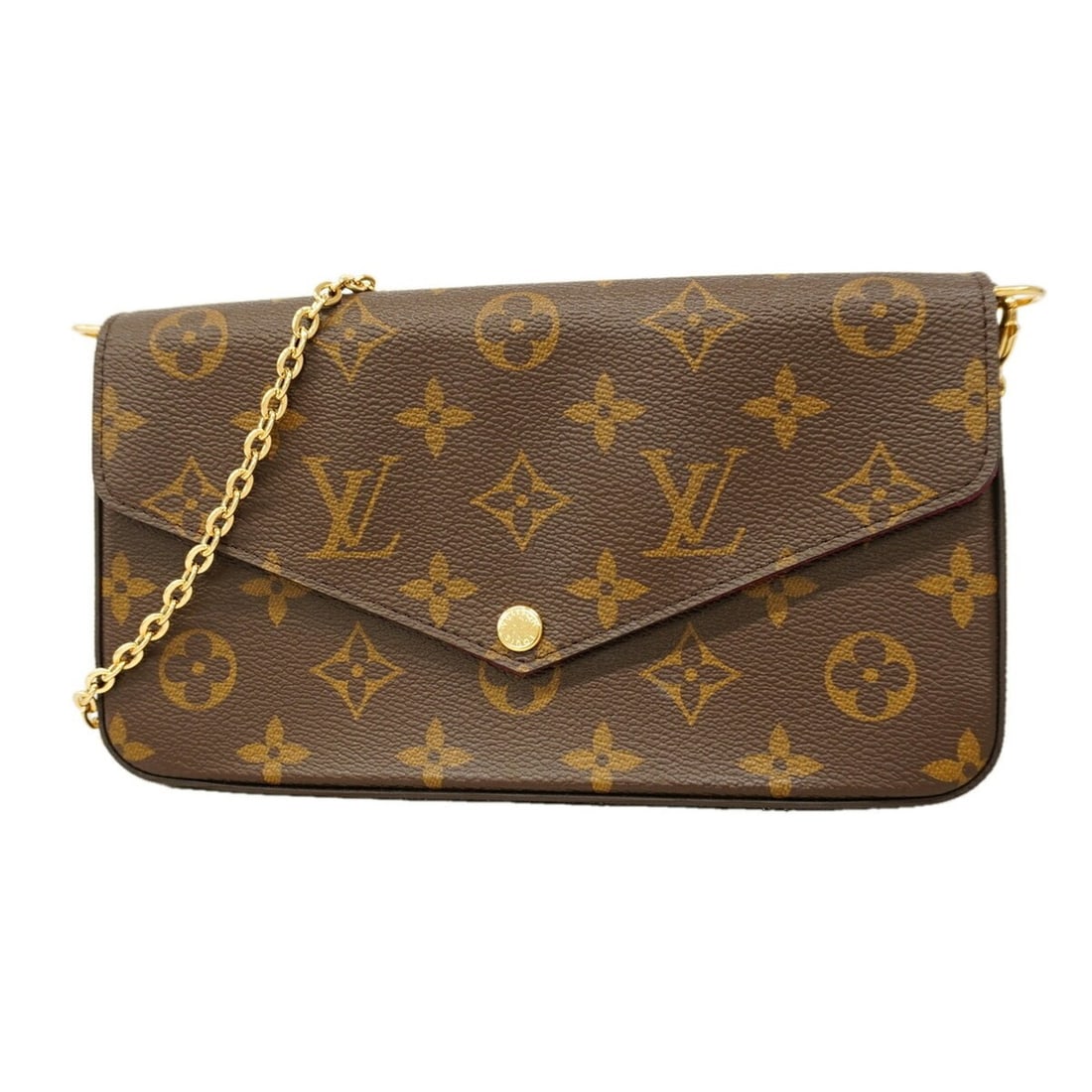 Louis Vuitton Monogram Pochette Felicie Wallet/Shoulder Wallet M61276 Fuchsia Women's P3381455