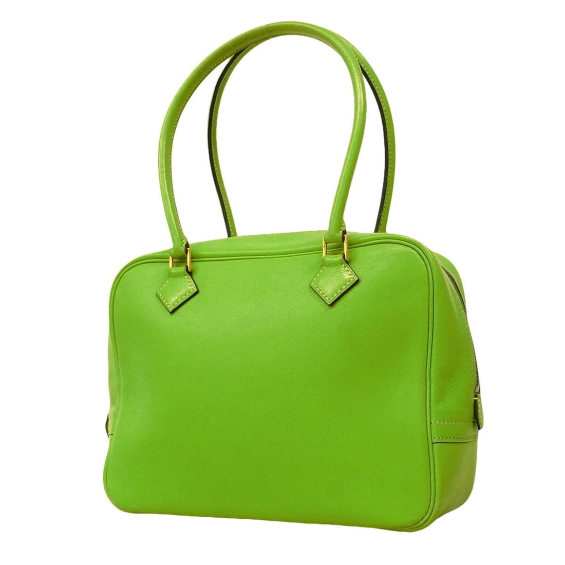 Hermes Mini Plume 20 Handbag, Veau Gulliver, Green Apple, ?Z stamp, Ladies' P3374570