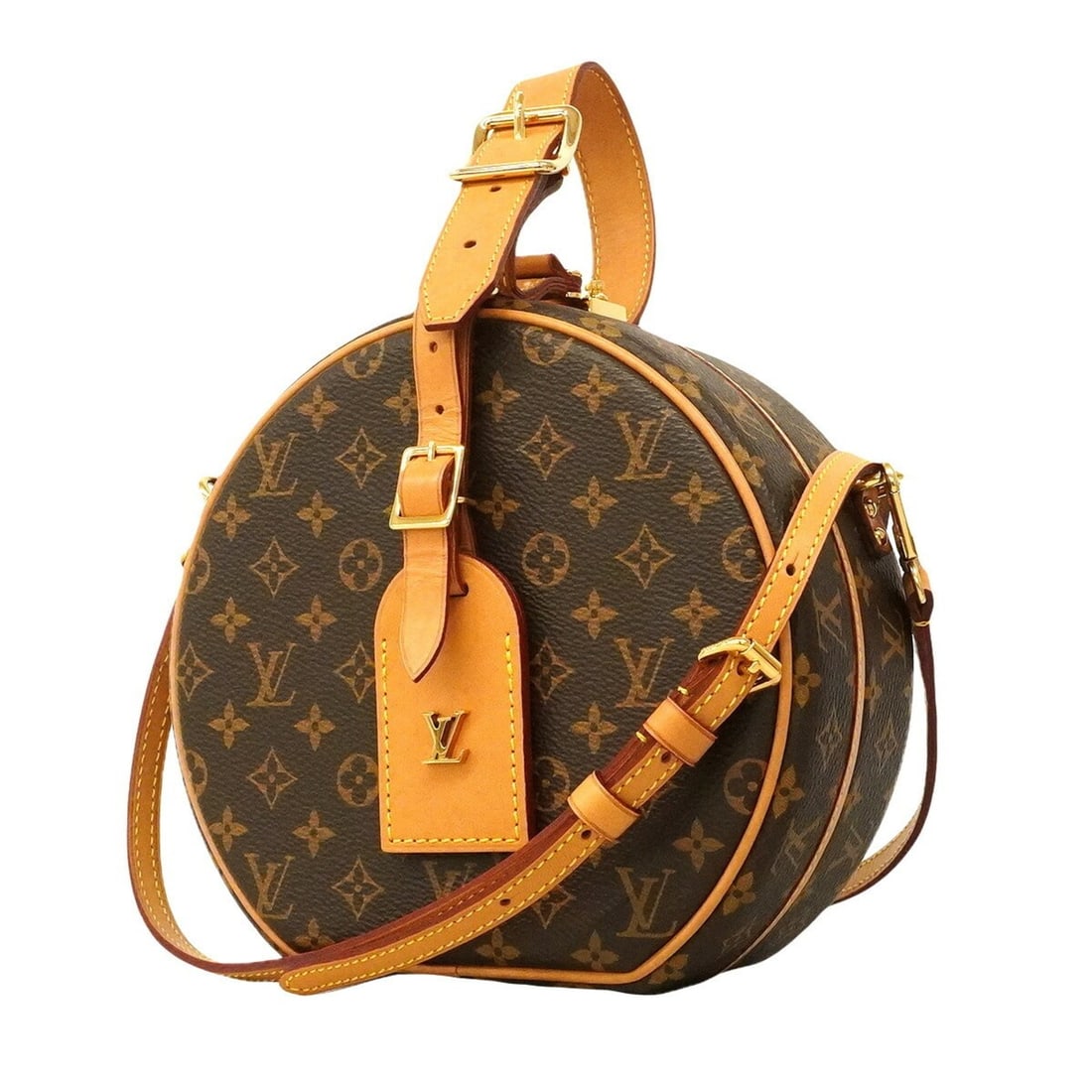 Louis Vuitton Monogram Petite Boite Chapeau Shoulder Bag M43514 Brown Women's P3374438: --- Catalog ---Category: SizeSize (HxWxD): 15.5cm x 17cm x 8cm / 6.1'' x 6.69'' x 3.14''Category: DesignType: Shoulder bagColor: BrownGender: WomenCategory: GeneralMPN: M43514Brand: Louis Vuitton--- I