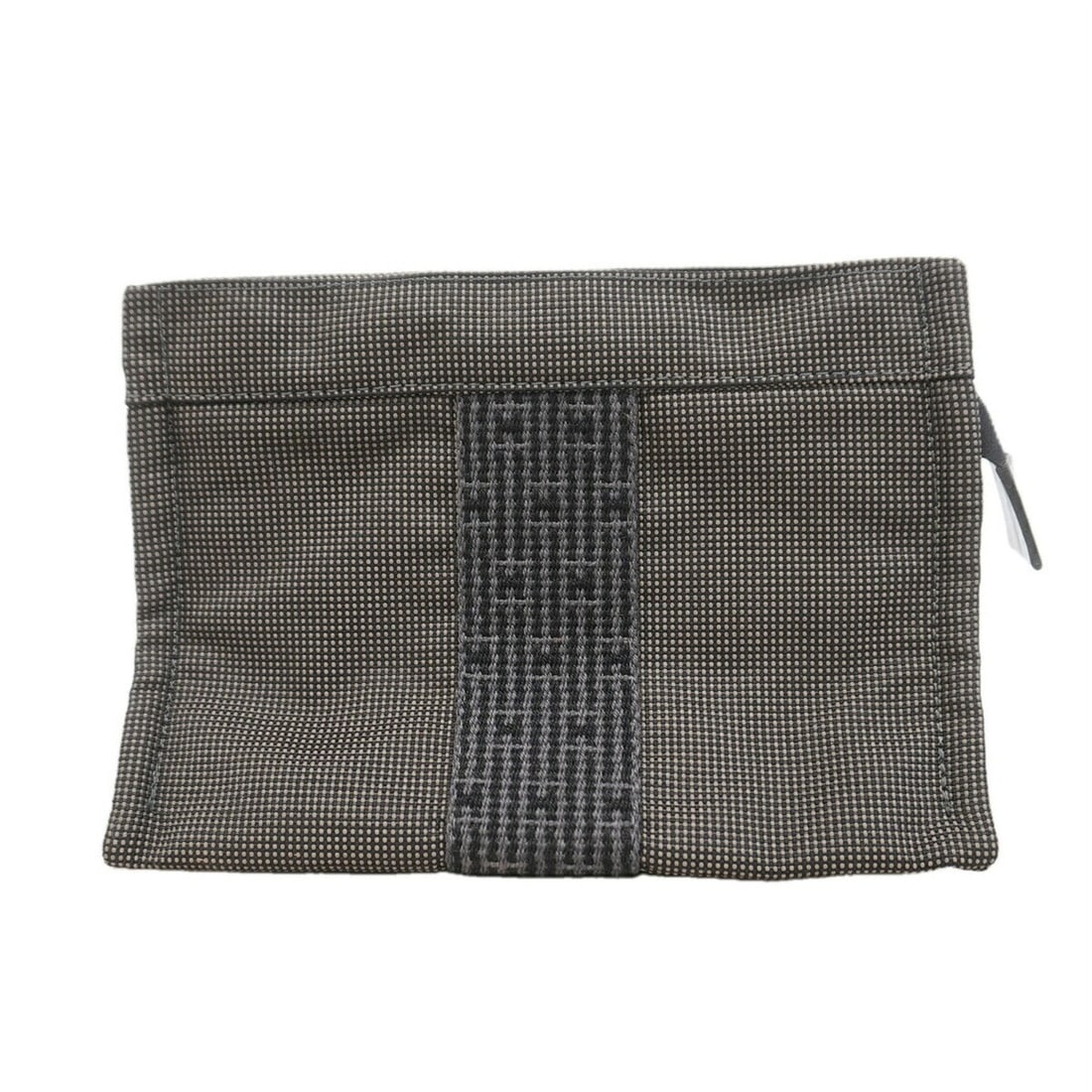 Hermes Herline Bag/Pouch, Nylon, Gray, Men's & Women's