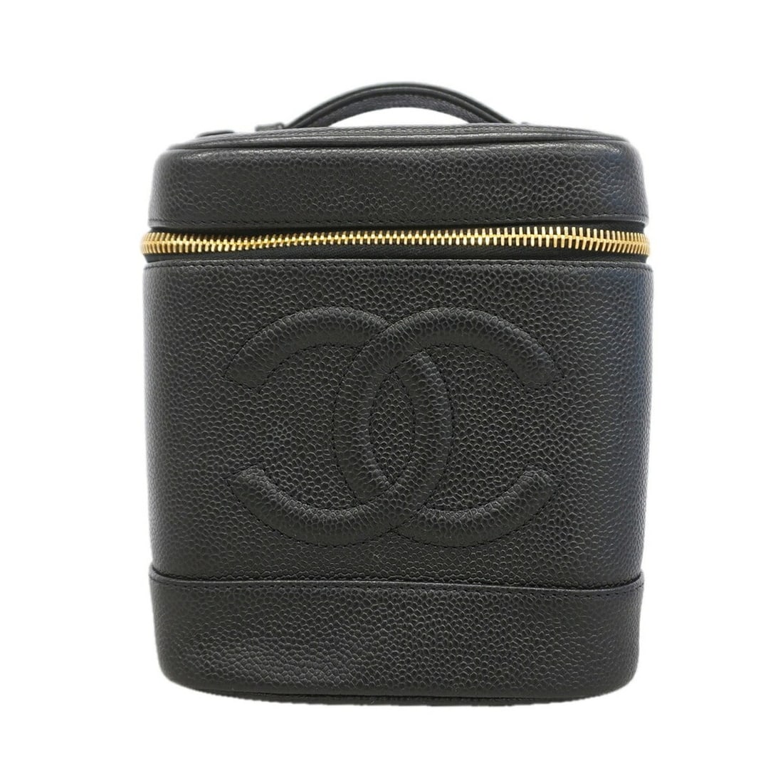 Chanel handbag/vanity bag, caviar leather, black, women's. (1 of 10)
