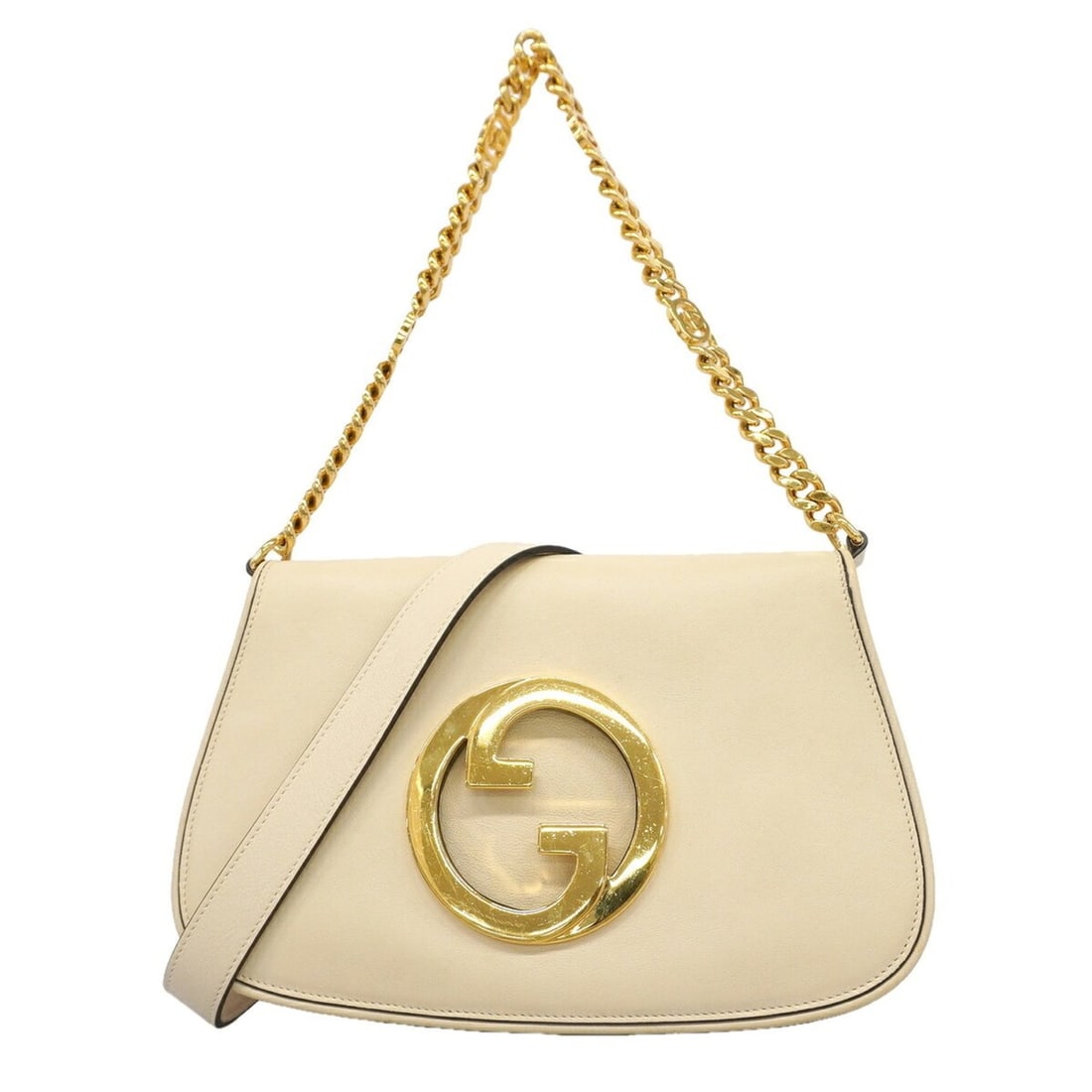 Gucci Blondie Shoulder Bag 699268 Leather Beige Women's