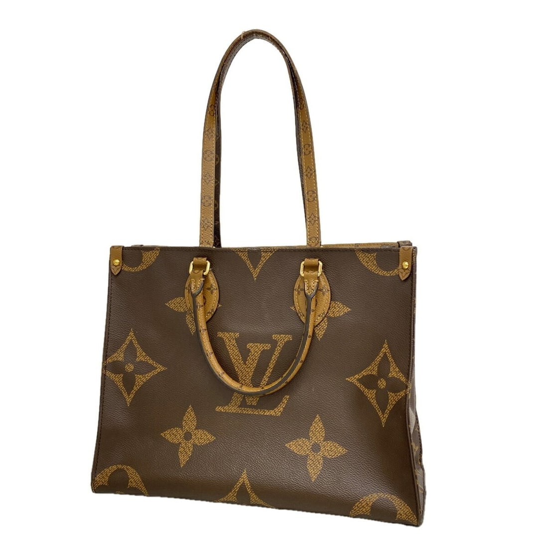 Louis Vuitton Monogram Giant Reverse OnTheGo MM Tote Bag M45321 Brown 2-way bag for women: --- Catalog ---Category: SizeSize (HxWxD): 27cm x 34cm x 15cm / 10.62'' x 13.38'' x 5.9''Category: DesignType: Tote bagColor: BrownGender: WomenCategory: GeneralMPN: M45321Brand: Louis Vuitton--- Item