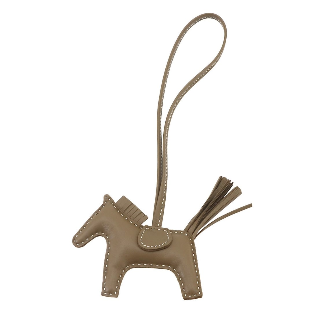 Hermes Rodeo PM Accessory Bag Charm, Agneau Milo, Etoupe, K Stamp.: --- Catalog ---Category: SizeSize (HxWxD): 75.00mm x 120.00mm / 2.95'' x 4.72''Category: DesignType: Handbag charmColor: Etoupe grayGender: Men,WomenMaterial: Agneau MiloCategory: GeneralBrand: Hermes
