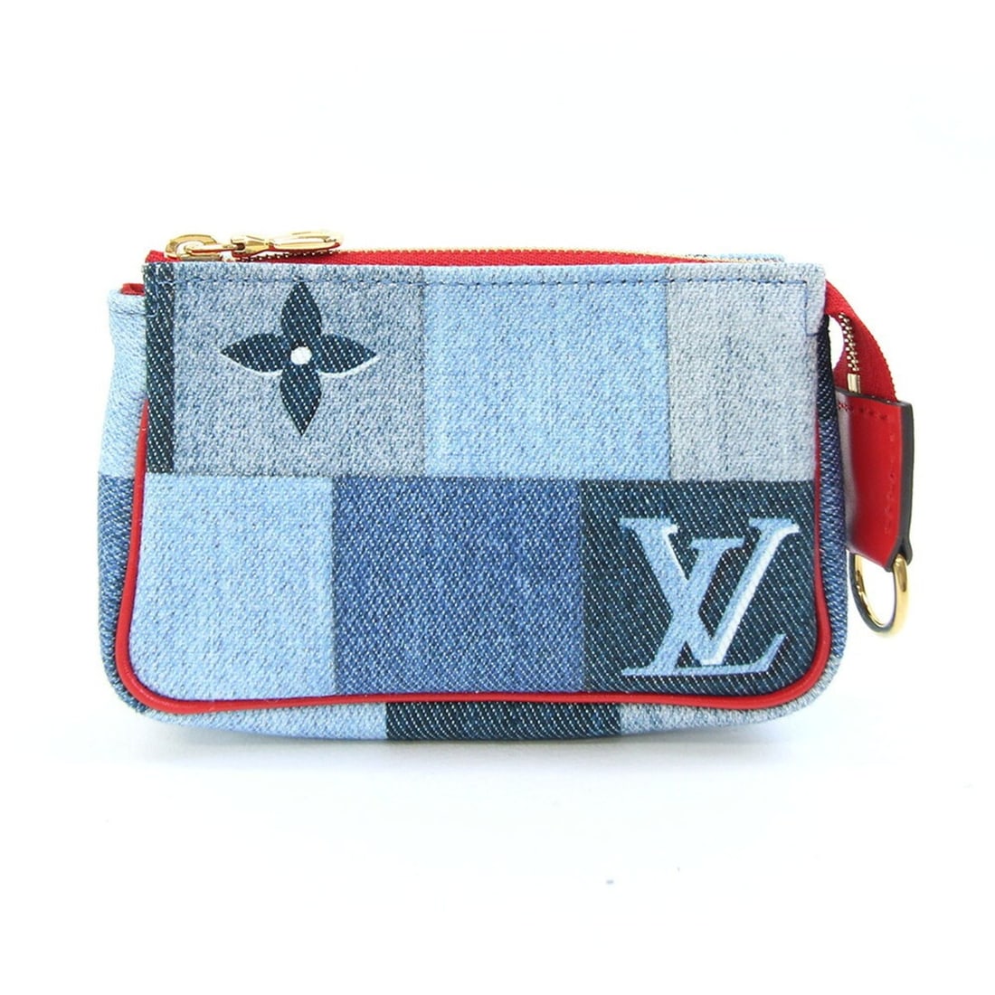 Louis Vuitton Monogram Denim Micro Pochette Accessoires M68760 Blue Red Mini Pouch Patchwork: --- Catalog ---Category: SizeSize (HxWxD): 8cm x 12cm x 3cm / 3.14'' x 4.72'' x 1.18''Category: DesignType: Coin purse/coin caseColor: Blue, Red colorGender: Men,WomenMaterial: Denim , Leather Categor
