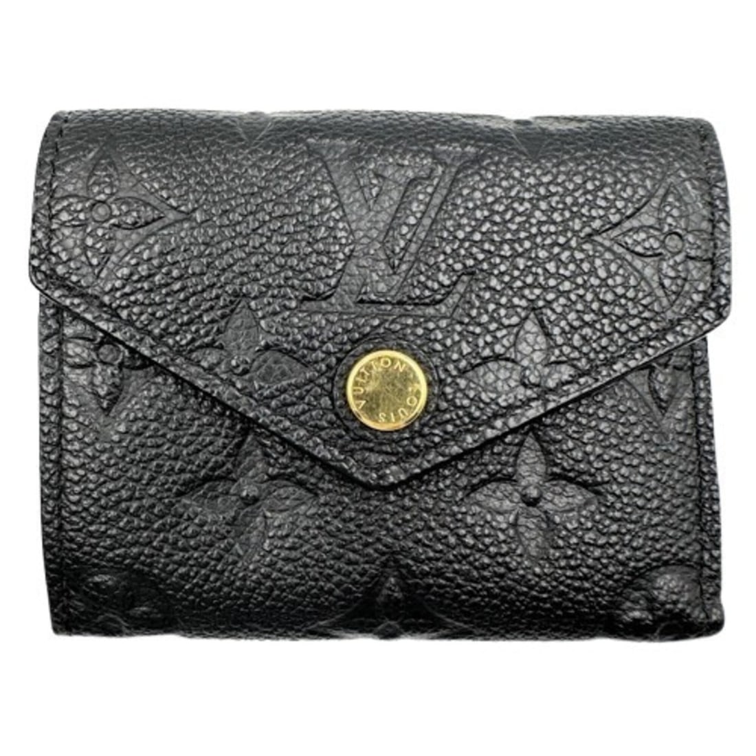 LOUIS VUITTON Portefeuille Victorine M64060 Bi-fold Wallet Monogram Empreinte Noir