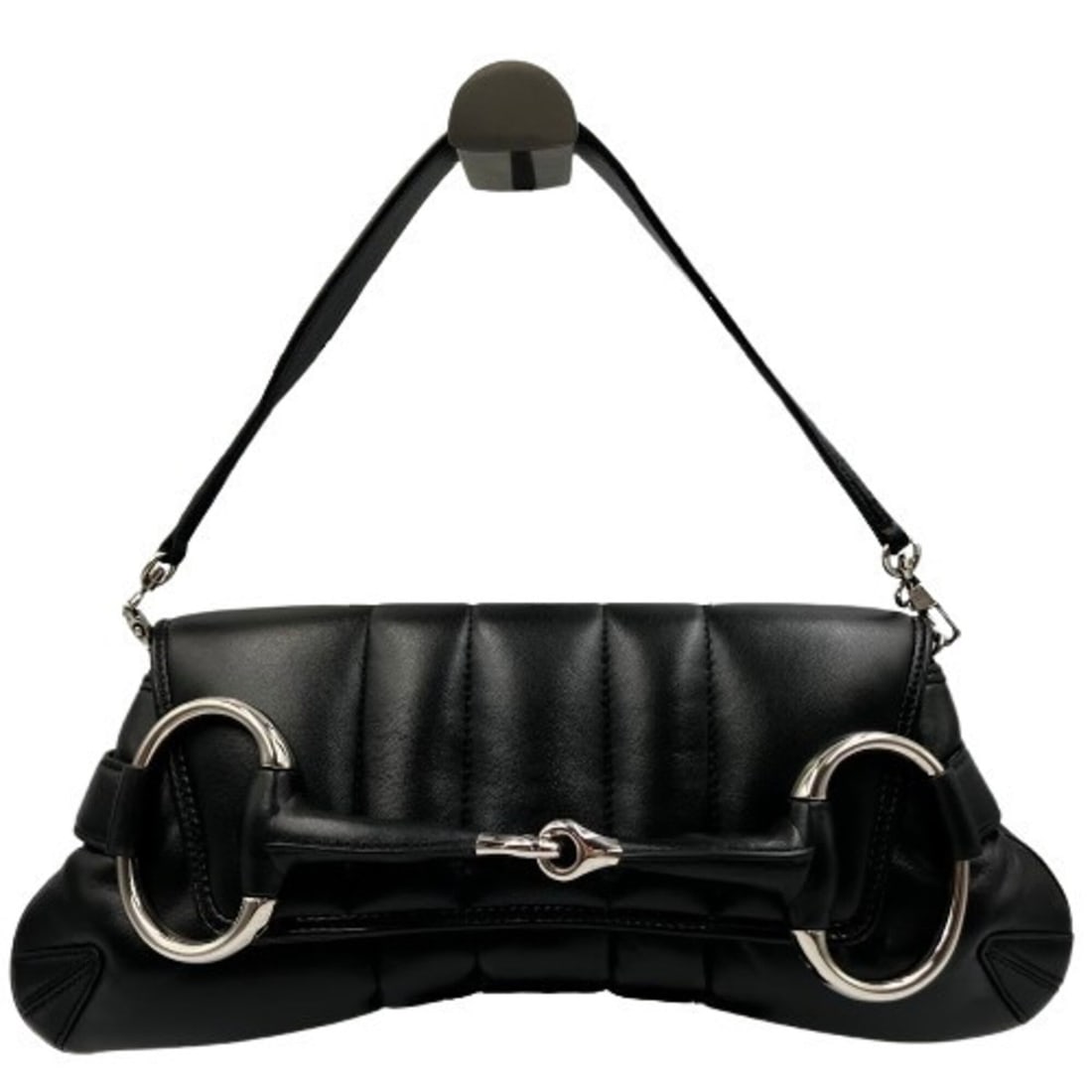 GUCCI 764339 Horsebit Leather Shoulder Bag: --- Catalog ---Category: SizeSize (HxWxD): 15cm x 38cm x 7cm / 5.9'' x 14.96'' x 2.75''Category: DesignType: Shoulder bagColor: BlackGender: WomenMaterial: Leather Leather/Fur Type: Lamb leatherCatego