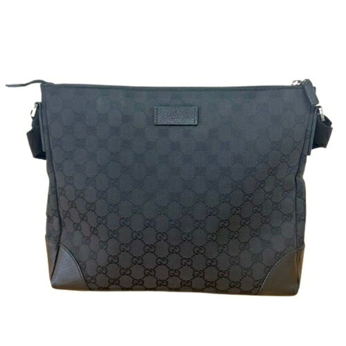 GUCCI GG Canvas Shoulder Bag 110054 Leather Black: --- Catalog ---Category: SizeSize (HxWxD): 27cm x 35cm x 9.5cm / 10.62'' x 13.77'' x 3.74''Category: DesignType: Shoulder bagColor: BlackGender: WomenMaterial: GG canvas , Leather Category: