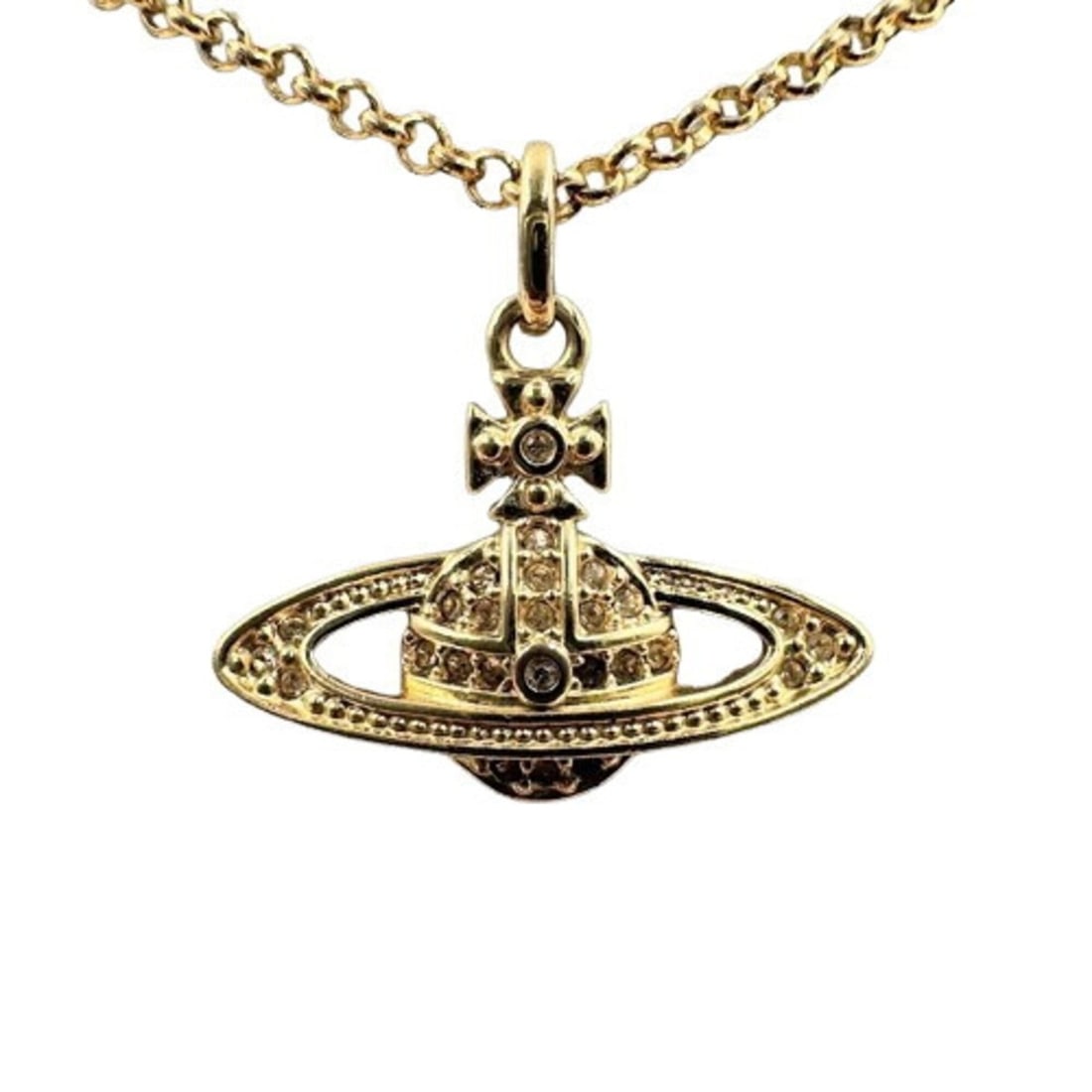 Vivienne Westwood Mini Bas Relief Necklace: --- Catalog ---Category: SizePendant Size: 20mm x 27mm / 0.78'' x 1.06''Neck Circumference: 45.5 cm - 49.5 cm / 17.91'' - 19.48''Category: DesignGender: WomenMaterial: BrassNecklace Type: