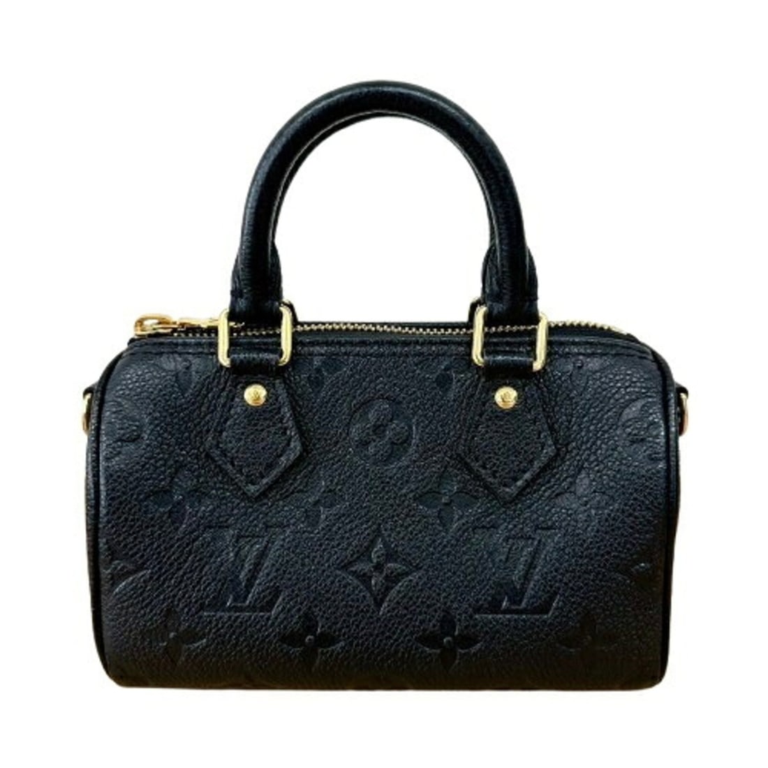 LOUIS VUITTON Louis Vuitton Monogram Empreinte Nano Speedy M82450 2-Way Shoulder Bag for Women: --- Catalog ---Category: SizeSize (HxWxD): 10.5cm x 17cm x 7.5cm / 4.13'' x 6.69'' x 2.95''Category: DesignType: Shoulder bagColor: BlackGender: WomenMaterial: Monogram Empreinte Category: GeneralLine