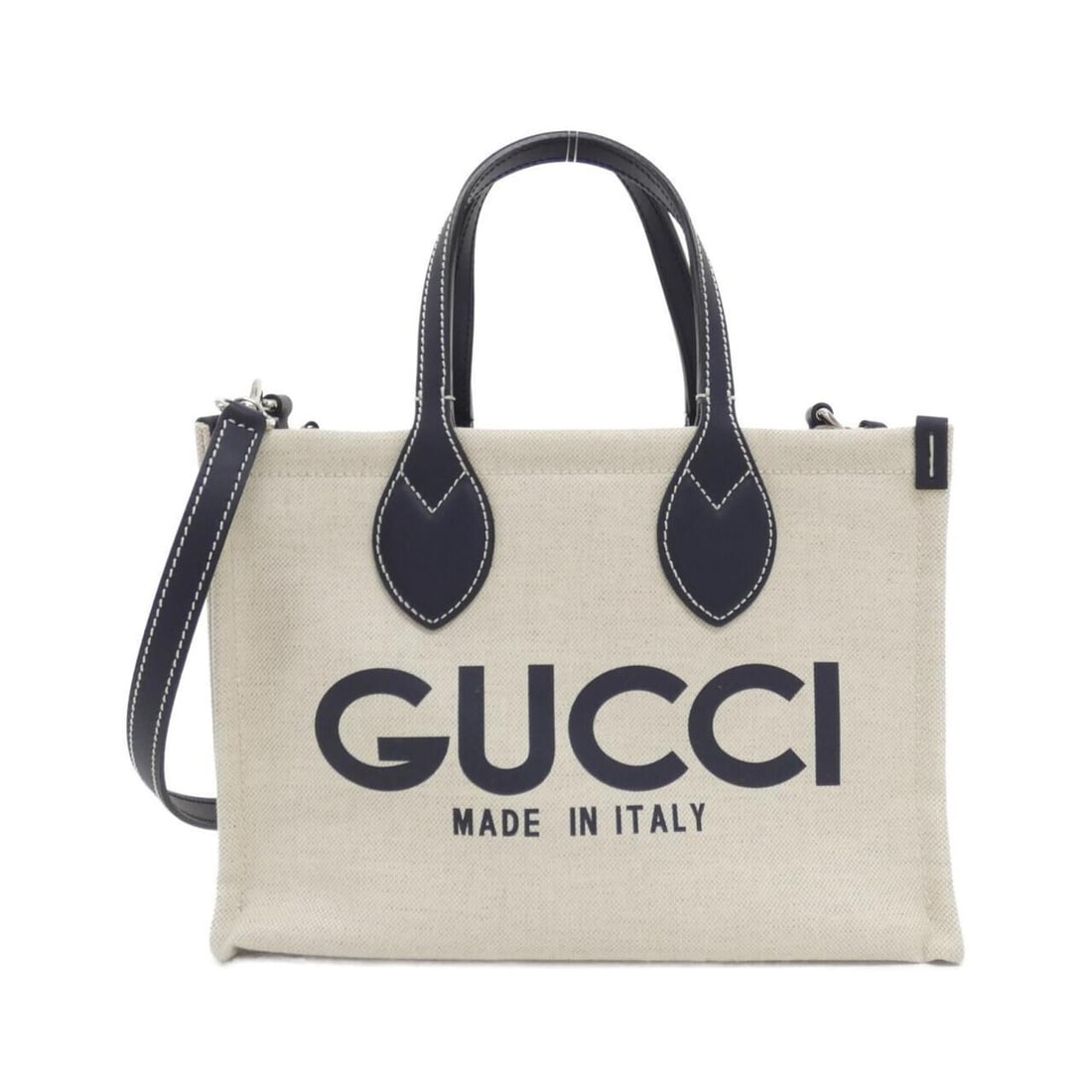 Gucci 772144 FACVW handbag: --- Catalog ---Category: SizeSize (HxWxD): 20cm x 28cm x 12cm / 7.87'' x 11.02'' x 4.72''Category: DesignType: Handbag, PouchColor: Beige, Dark blueGender: Women,MenMaterial: Cotton , Leather Category